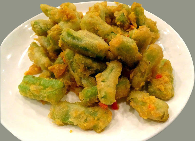 Deep Fried Bitter melon w. Salt Egg Yolk 霸王凉瓜条